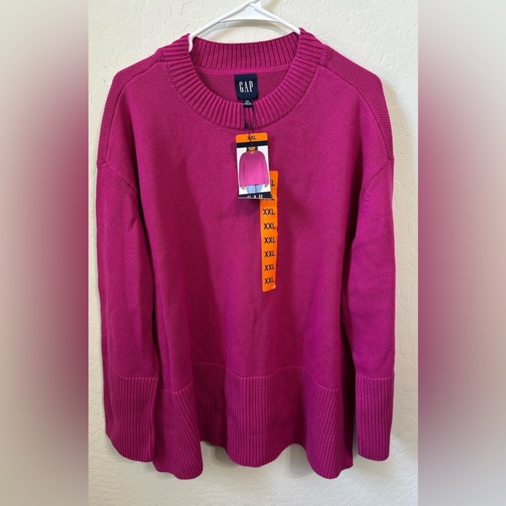 GAP Women's Fuchsia Crew Neck Sweater size XXL